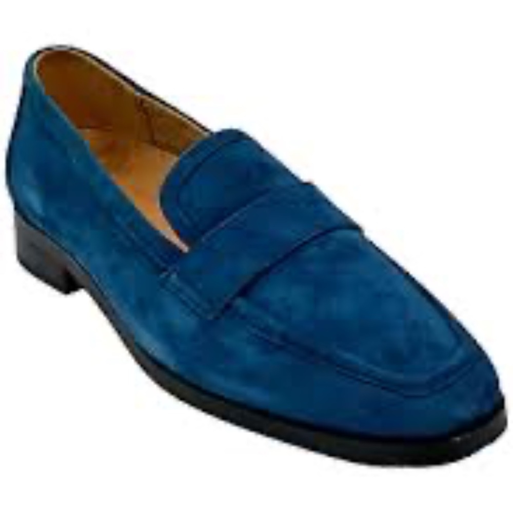 Vionic Blue Suede Penny Loafers